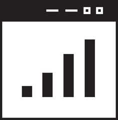 Web and Bar Chart Icon
