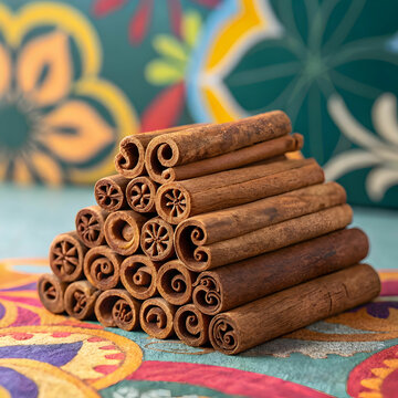 Cinnamon is a fragrant, warm spice derived from tree bark, commonly used in baking