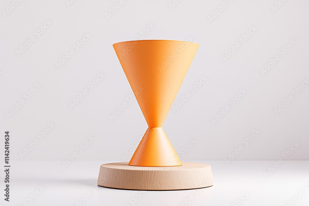 Poster A flat, clean design of a funnel and filter paper setup, with exaggerated simplicity against a white backdrop