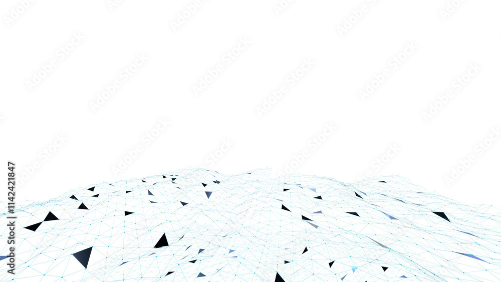 Aufkleber abstract digital background of points and lines. glowing black plexus. big data. network or connecti