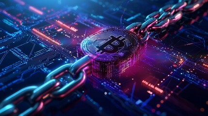 Futuristic Digital Interface for Secure AI Powered Blockchain Transactions