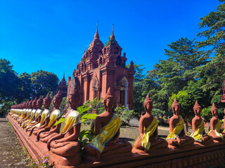 The beautiful sanctuary and a lot of buddha at Angkarn Temple, Buriram.