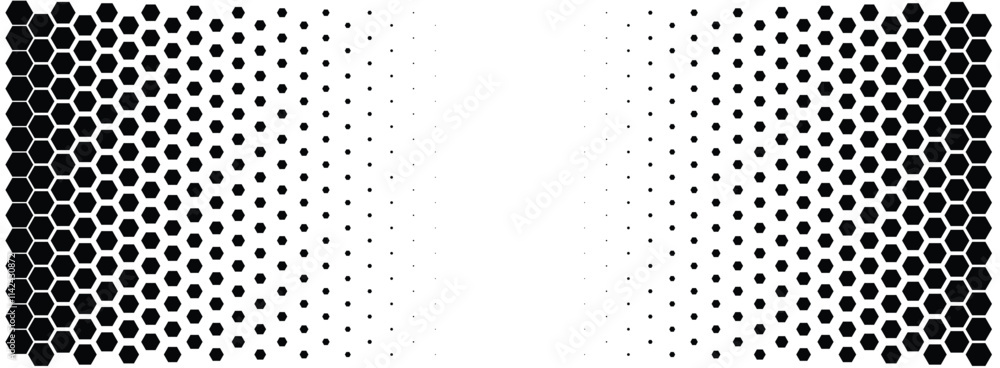 Aufkleber Geometric hexagon abstract science and technology background