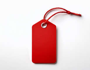 Fototapeta premium a red price tag isolated on white background