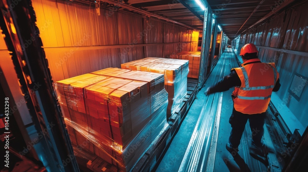 Poster cargo operations: cargo operations optimize freight handling, projecting efficiency