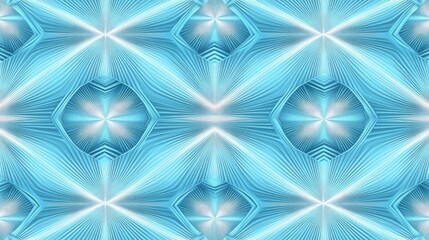 Fototapeta premium Abstract Blue and White Pattern with Symmetrical Design Elements