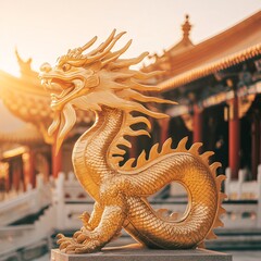 Obraz premium chinese dragon statue