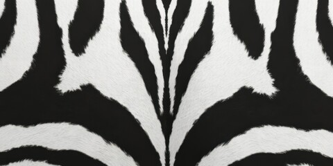 Striking black and white zebra hide texture, close-up, fashion
