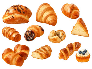 collection of fresh croissants