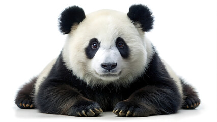 Naklejka premium Panda on a White Background