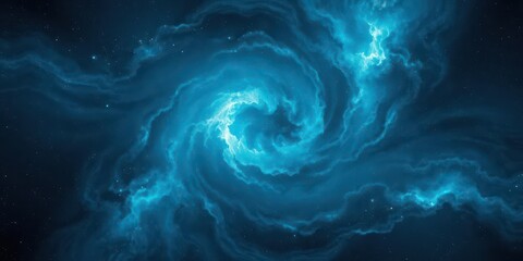 Swirling nebula of deep blues, hints of teal and purple , blue, design