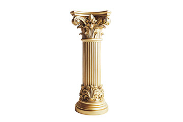 a gold column with floral designs