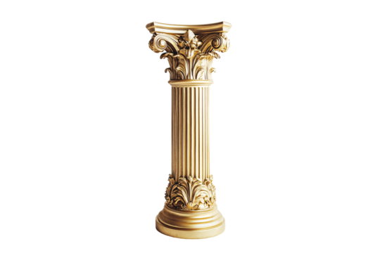a gold column with floral designs - Powered by Adobe