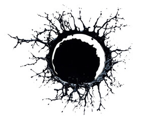 Artistic depiction of intricate black roots forming a circular shape on a white background.