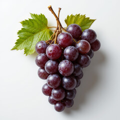 Fototapeta premium Grapes close-up on white background - fruit generation -