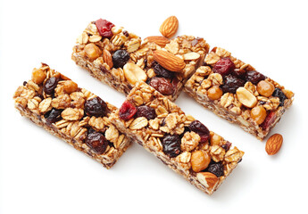 Granola Bars for Breakfast with Fruits and Nuts