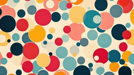 A colorful circle pattern with varying sizes and overlapping designs, creating a playful and vibrant look