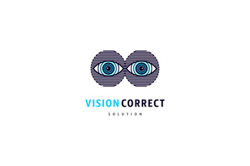 For vision correction clinic logo design solution