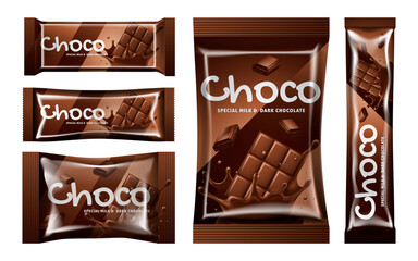 Choco Chocolate Bar Packaging Design Set