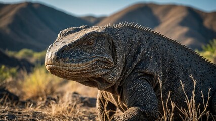 Obraz premium island land iguana