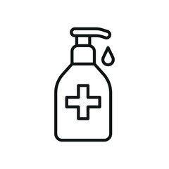 Antiseptic icon features a clean and modern design, perfect for representing hygiene products, wound care, or infection prevention