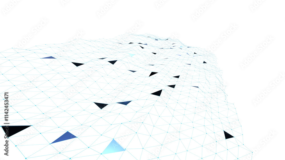 Aufkleber abstract digital background of points and lines. glowing black plexus. big data. network or connecti