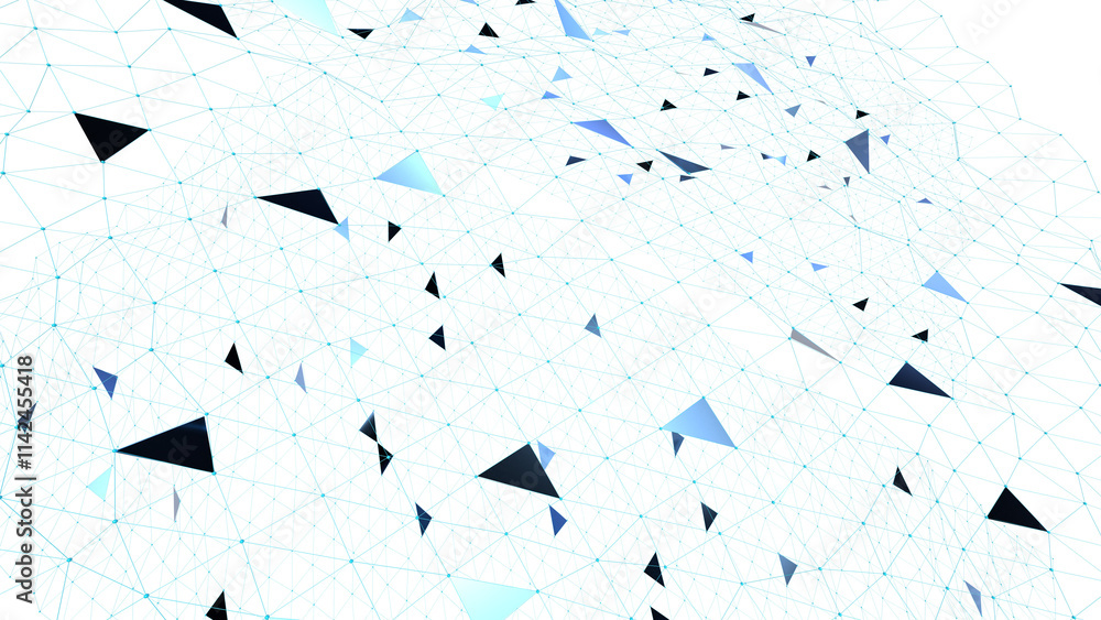 Aufkleber abstract digital background of points and lines. glowing black plexus. big data. network or connecti