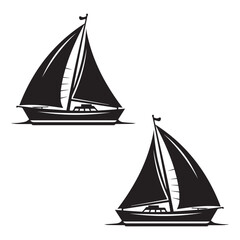 Boat Silhouette, Boat Vector Silhouette, Boat cartoon Silhouette, Boat illustration, Boat icon Silhouette, Boat Silhouette illustration