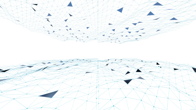 Abstract digital background of points and lines. Glowing black plexus. Big data. Network or connection. Abstract technology science background. 