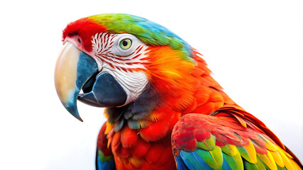 Obraz premium Parrot on a White Background