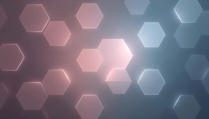 "Abstract Minimalist Hexagon Pattern with Soft Light Gradients and Subtle Glowing Edges – Sleek and Modern Design Perfect for Business, Innovation, Digital Concepts, and Futuristic Visuals"