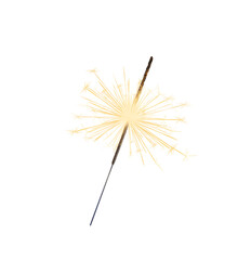 Burning sparkler realistic transparent, bengal or indian light, Bright sparks. Firework isolated. Element for celebration, holidays. New year sparkler candle. Magic light stick. Png