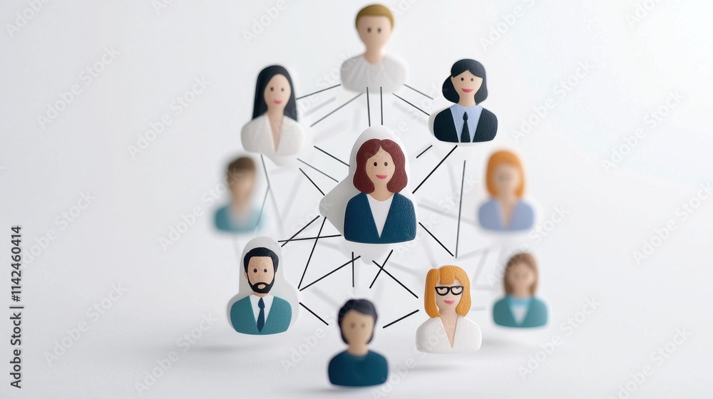 Aufkleber diverse team and networking in digital workspace