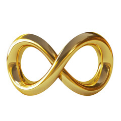 Golden Infinity Loop Representation for Design Projects on transparent background