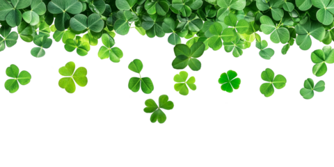Clover shamrock leaves border for St. Patrick's Day