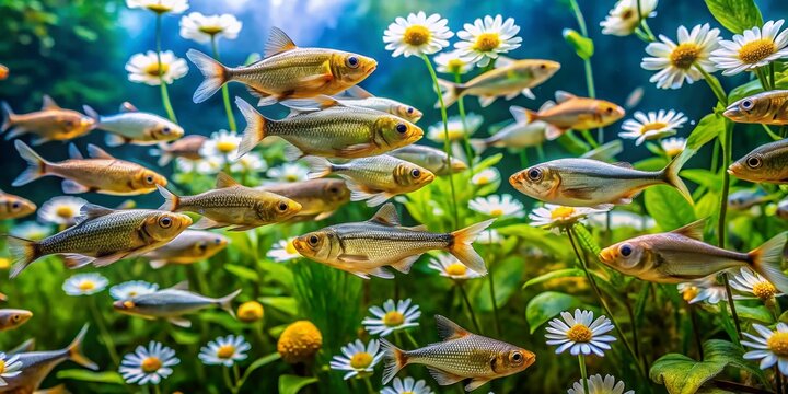 Candid Daisy Ricefish Photography: Stunning Underwater Shots of Small, Active Fish