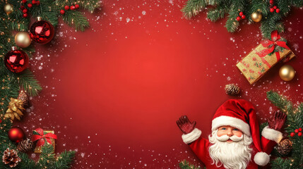 Celebrate Christmas festival decoration in december. Christmas celebration atmosphere. x mas backgroud with copyspace for text