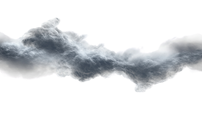 Abstract Smoke Cloud: A swirling, ethereal cloud of smoke, isolated against a clean background, perfect for artistic and design projects.