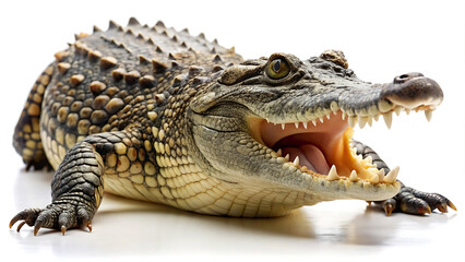Crocodile on a White Background
