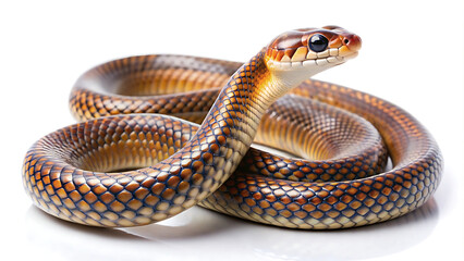 Obraz premium Snake on a White Background