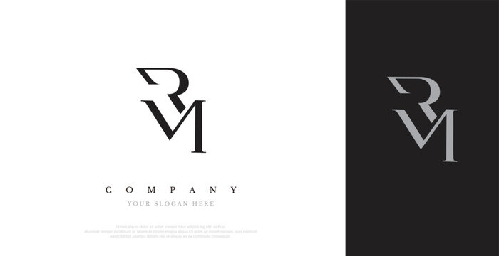 Initial RM Logo Design Vector