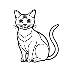 Cat line art design 