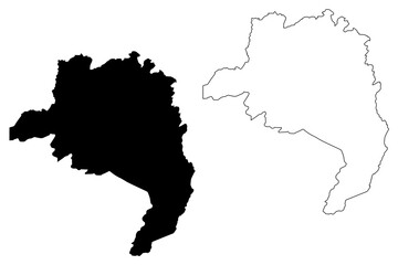 Lofa County (Counties of Liberia, Republic of Liberia) map vector illustration, scribble sketch Lofa map