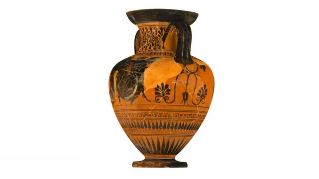 pottery with white background loop video