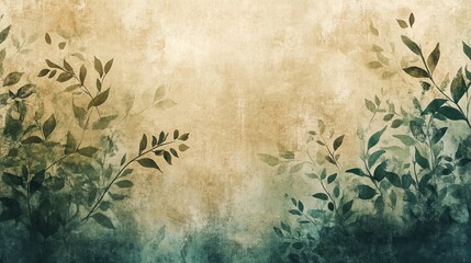 Nature-inspired texture with leaves and gentle colors. Generative AI