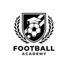 Football and soccer academy vector logo template