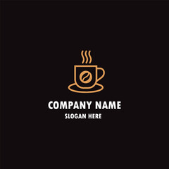 Cafe vector emblem. Cup of coffee icon