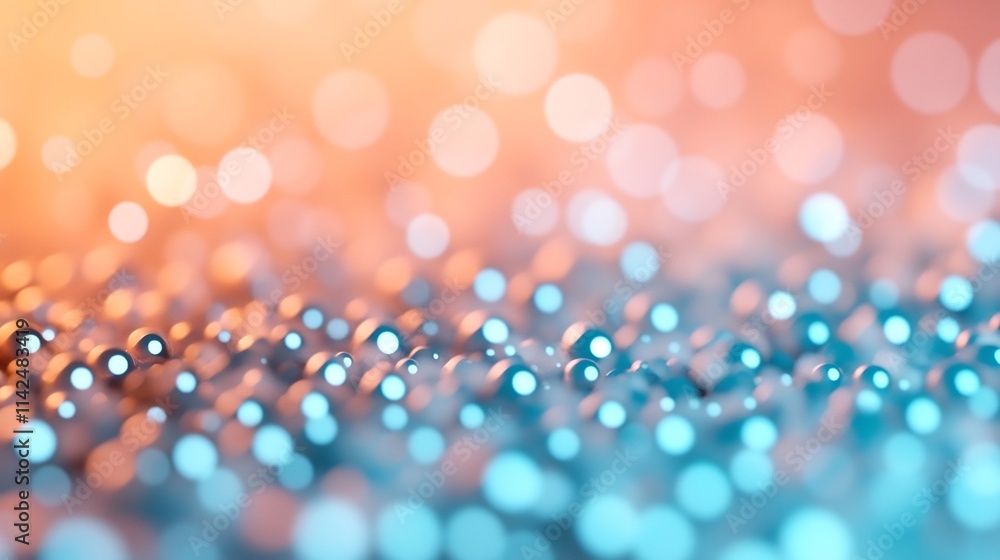 Poster blurred soft pastel colored abstract 3d with vibrant bokeh effect and plenty of copy space