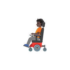 Person in Motorized Wheelchair Emoji  
