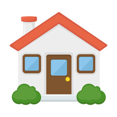 House Emoji Icon Illustration. Home Vector Symbol Emoticon Design Doodle Vector.
